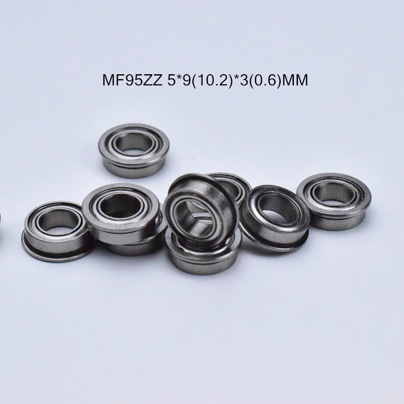 MF95ZZ 10pcs 5*9(10.2)*3(mm)   Flange Bearing  chrome steel Metal Sealed High speed Mechanical equipment parts