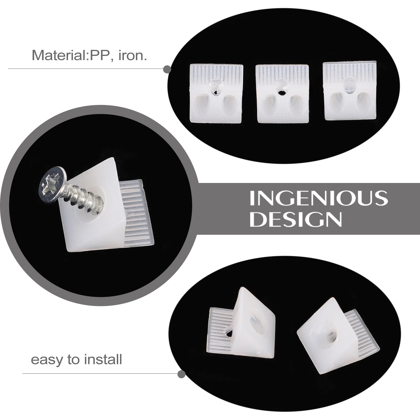 

100Pcs Drawer Bottom Brackets Cabinet Wedges for Sagging Drawer Repair Heavy Duty Plastic Corner Braces Furniture Support Fixers