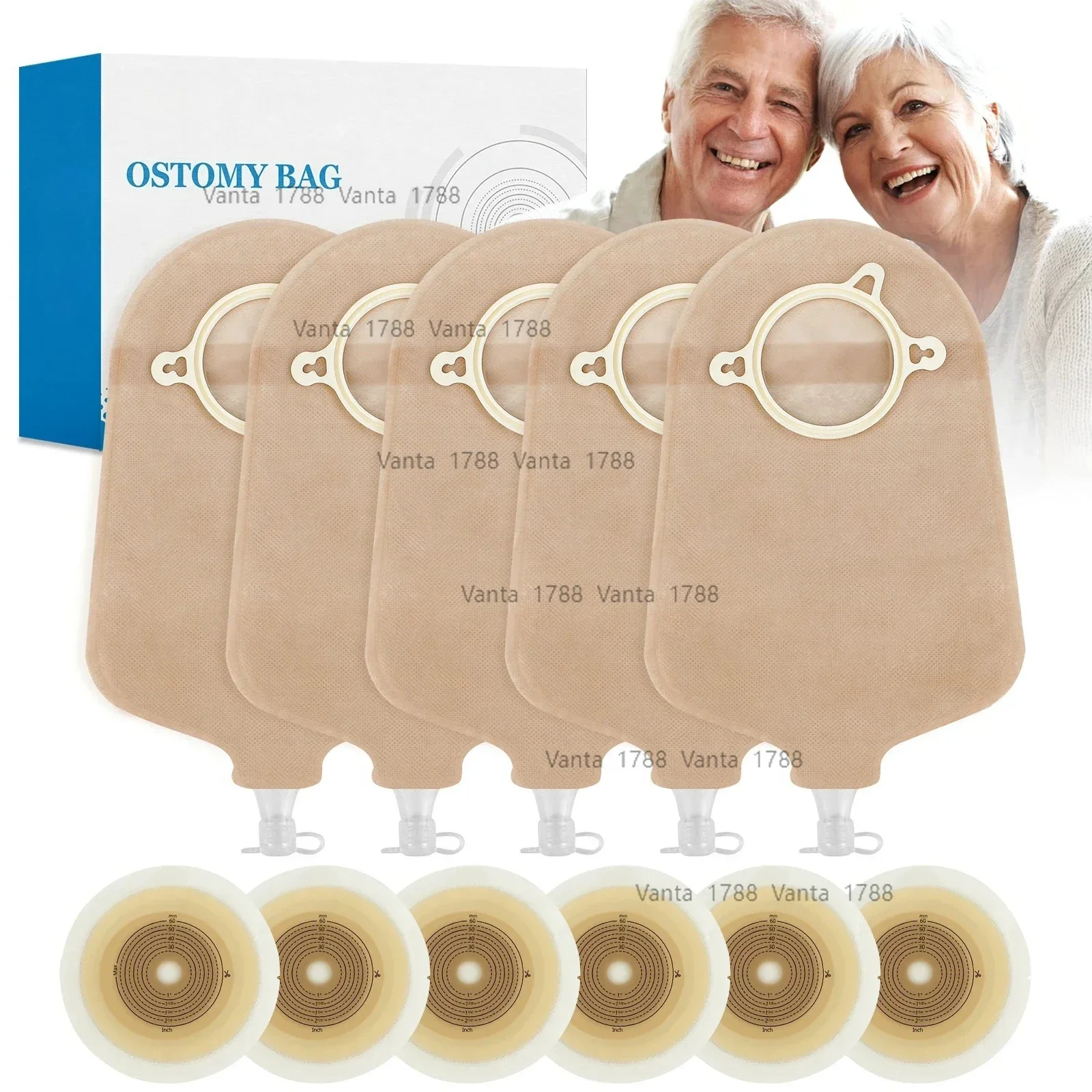 Two Piece Urostomy Bag Medical Drainable Pouch Ostomy Stoma Bags Urostomy Pouch Cut to Fit