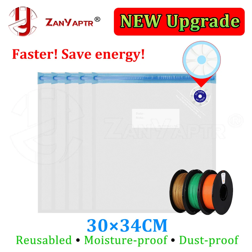 

Для 3D-принтера Новое обновление Вакуумный мешок Сушилка для хранения вакуумных герметичных мешков Комплект вакуумных вспомогательных устройств для деталей 3D-принтера