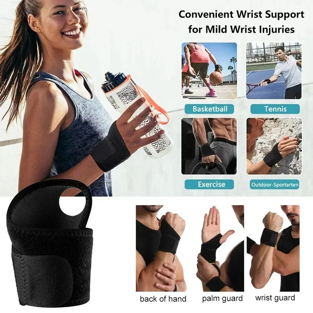 Adjustable Wrist Brace Perfect for Women & Men Support Wrap Strap Hand Carpal Tunnel Brace Fitness Suitable Both Right Left Hand