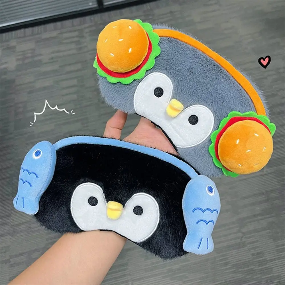 Stretchy Furry Penguin Eye Shade Cartoon Soft Sleeping Eye Mask Comfortable Breathable Cartoon Sleeping Eye Mask Home Sleep