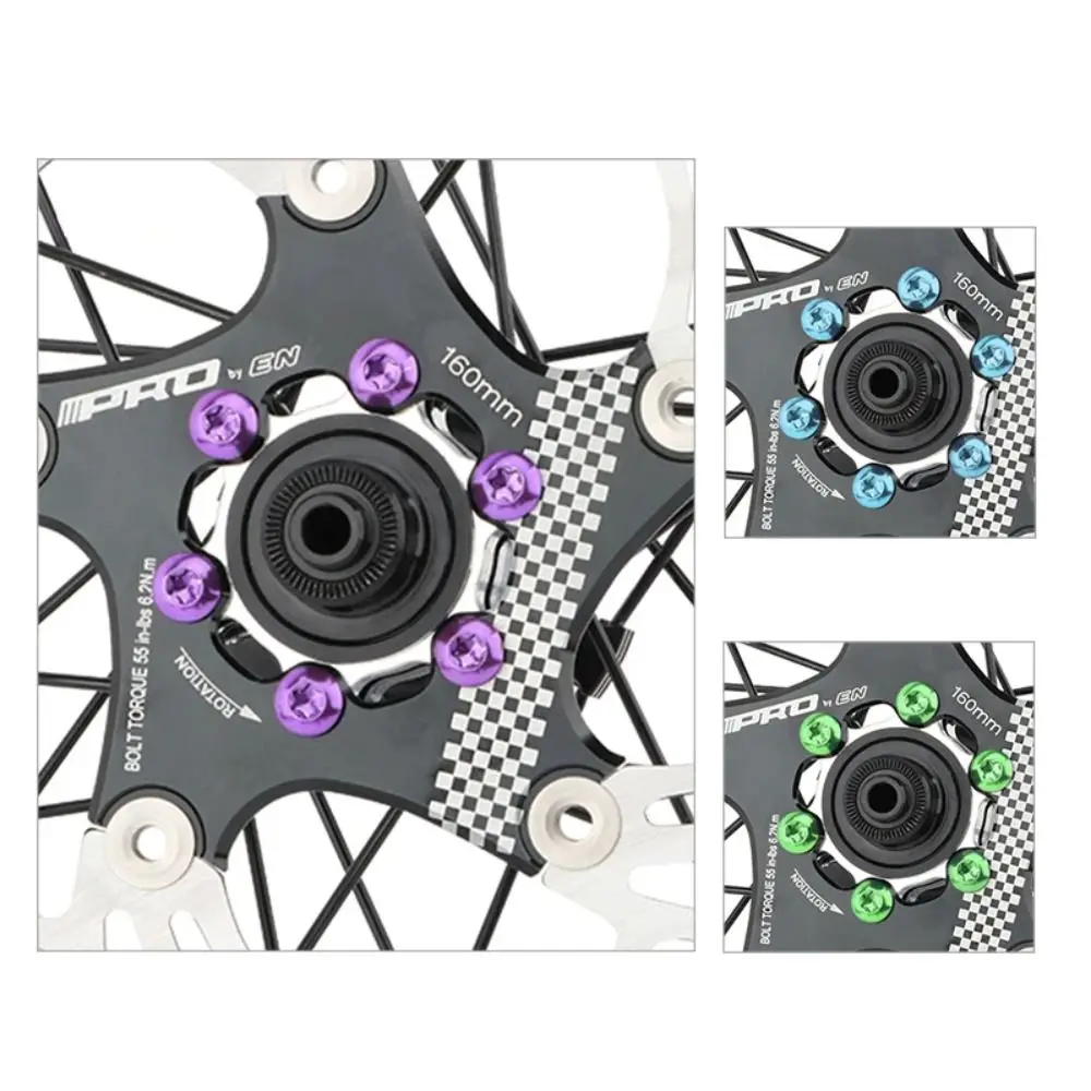 

12PCS T25 Screws Bolts for A Bike Rotor M5*11.5mm 12PCS/set Bicycle Brake Handle Screw Alloy Steel Colorful Brake Rotor Screws