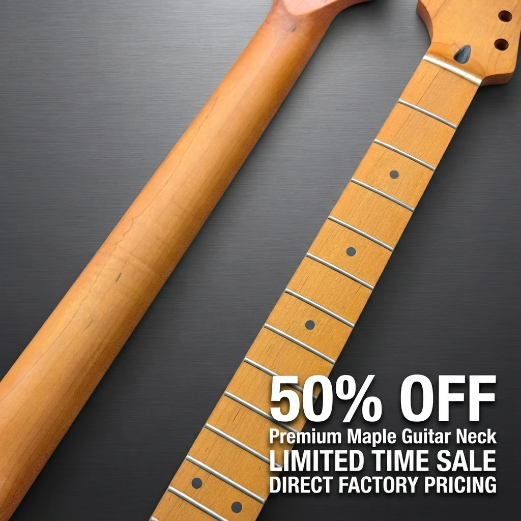 Left-Handed ST Guitar Neck Reverse Headstock Roasted Maple 22 Fret Board 255 Scale Replacement Part for Electric Guitar Builders