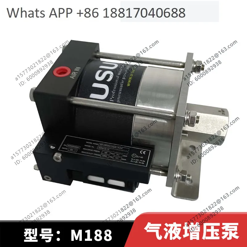 Miniature ultra-high pressure pneumatic hydraulic pump M188 pneumatic water booster pump gas-liquid booster pump