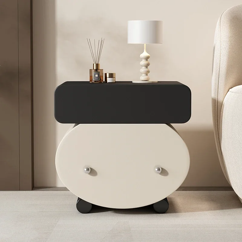 

Trendy Aesthetic Nightstand Storage European Simple Drawers Bedside Table Modern luxury Mesitas De Noche Bedroom Furniture