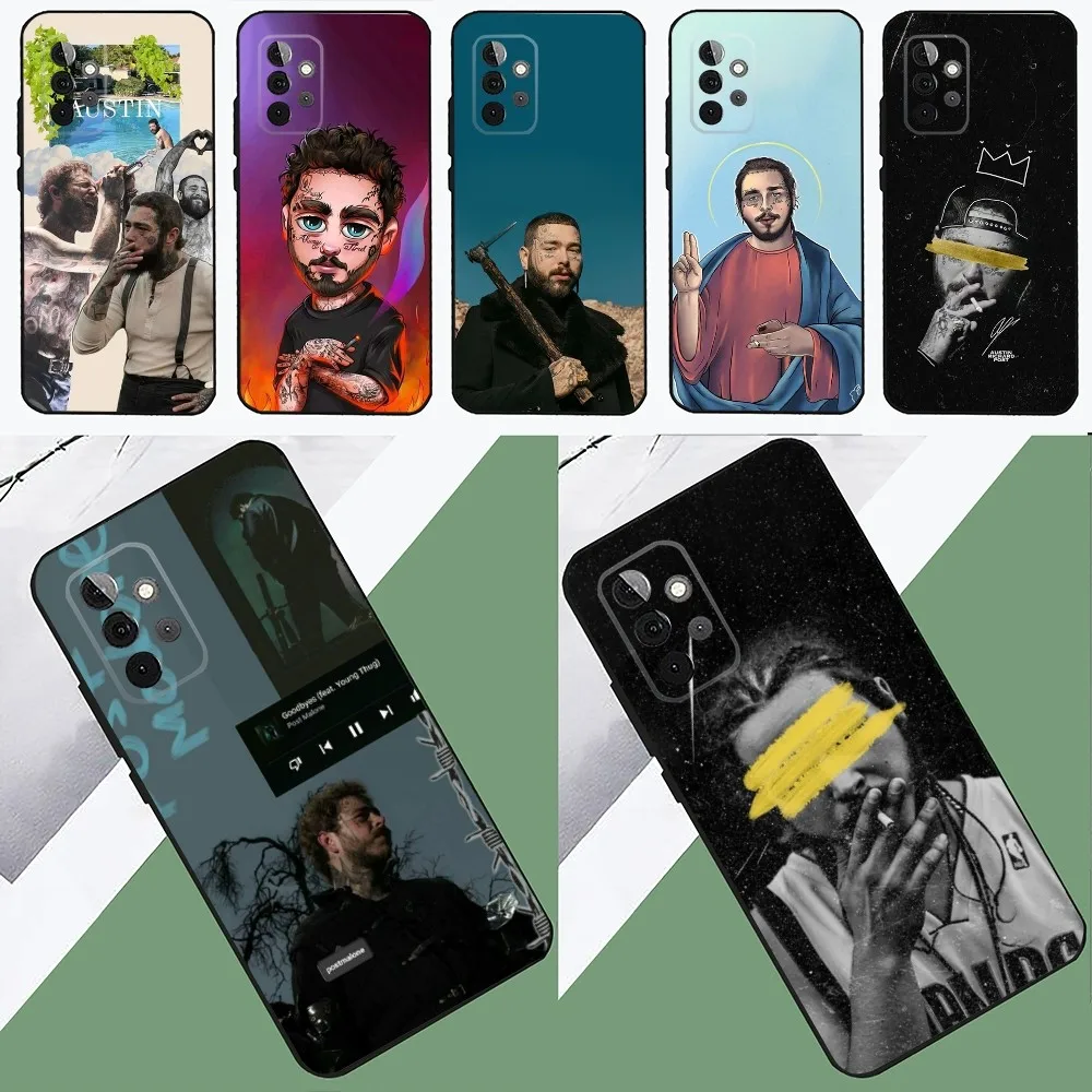 

Post M-Malone Singer Phone Case For SamsungS24,23,22,21,S20 ,Pro10,S30Plus,S9,20lite Ultra Black Cover