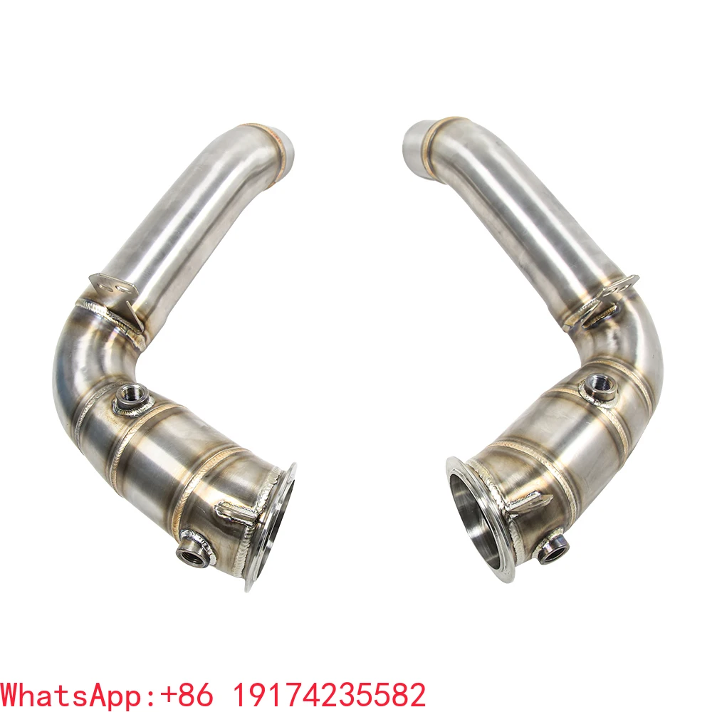 

Custom logo Full Race Downpipe for 2011+ for BMW M5 F10 M6 F06 F12 F13 S63 4.4TT New Condition 3'' Pipes Engine Parts
