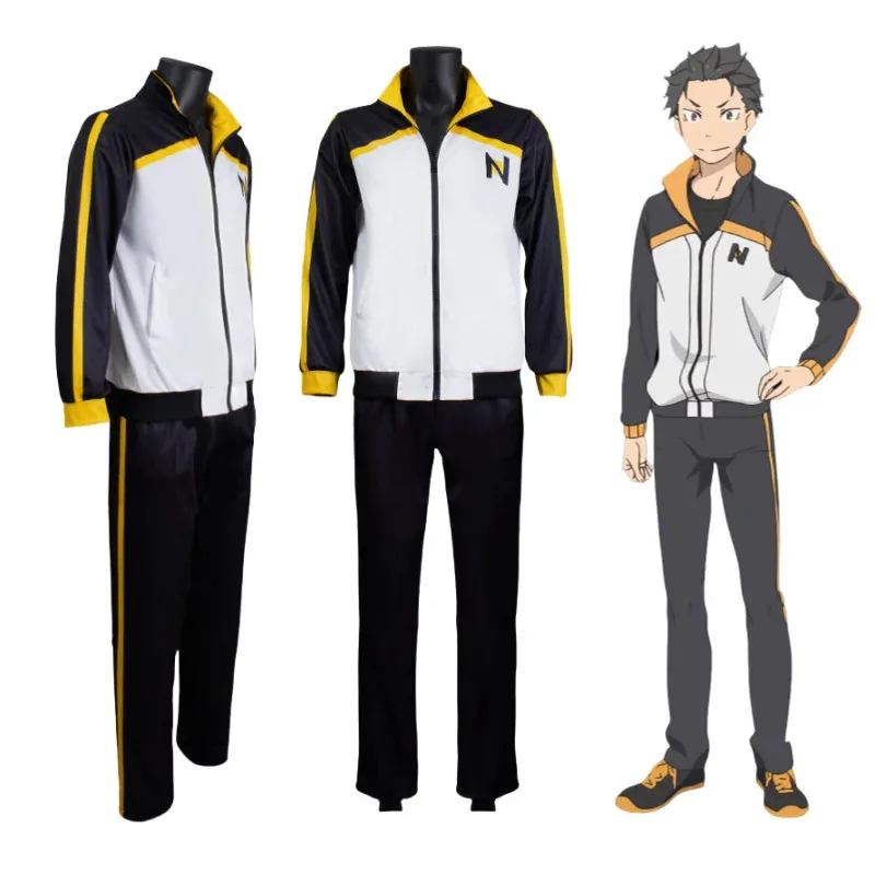 AA wat Anime Re: Zero Kara Hajimeru Isekai Seikatsu Natsuki Subaru Costume Cosplay Hoodie Set Halloween Party Sportswea2025 New