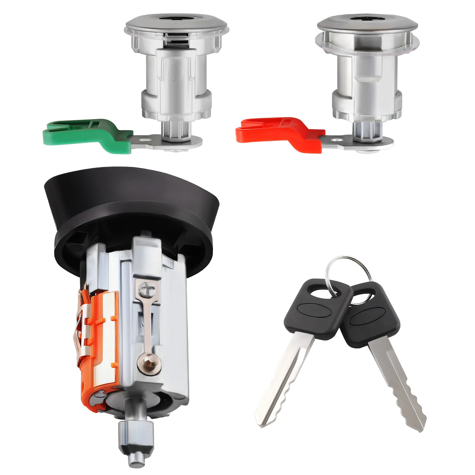 

Ignition Switch Lock Cylinder + Pair (2) Door Lock Cylinder W/2 Keys For Ford