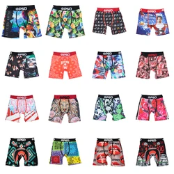 1Pcs Men Underwear Breathable Nylon Men's Boxershorts Fashion Printed Mens Underpants Man Panties Sexy Men Trunks Boxer Briefs