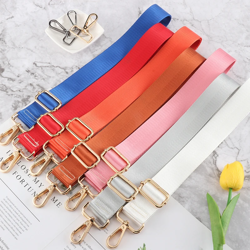 Bag Belt Wide Strong Equipment Diagonal Messenger Contrasting Colorful Fabric Handbags Part Accessory For Nylon Shoulder Strap