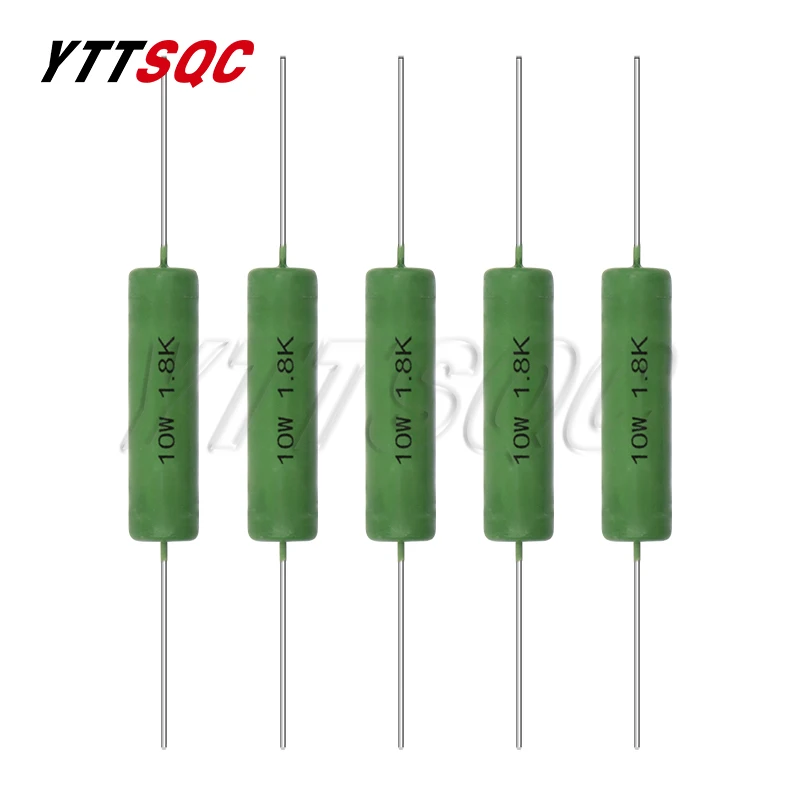 5pcs RX21 10W Wire Wound Resistance 5% 1R 10R 100R 1K 10K 12K 15K 20R 22R 24R 27R 30R 33R 0.05 0.1 0.22 1 10 15 100 ohm Resistor