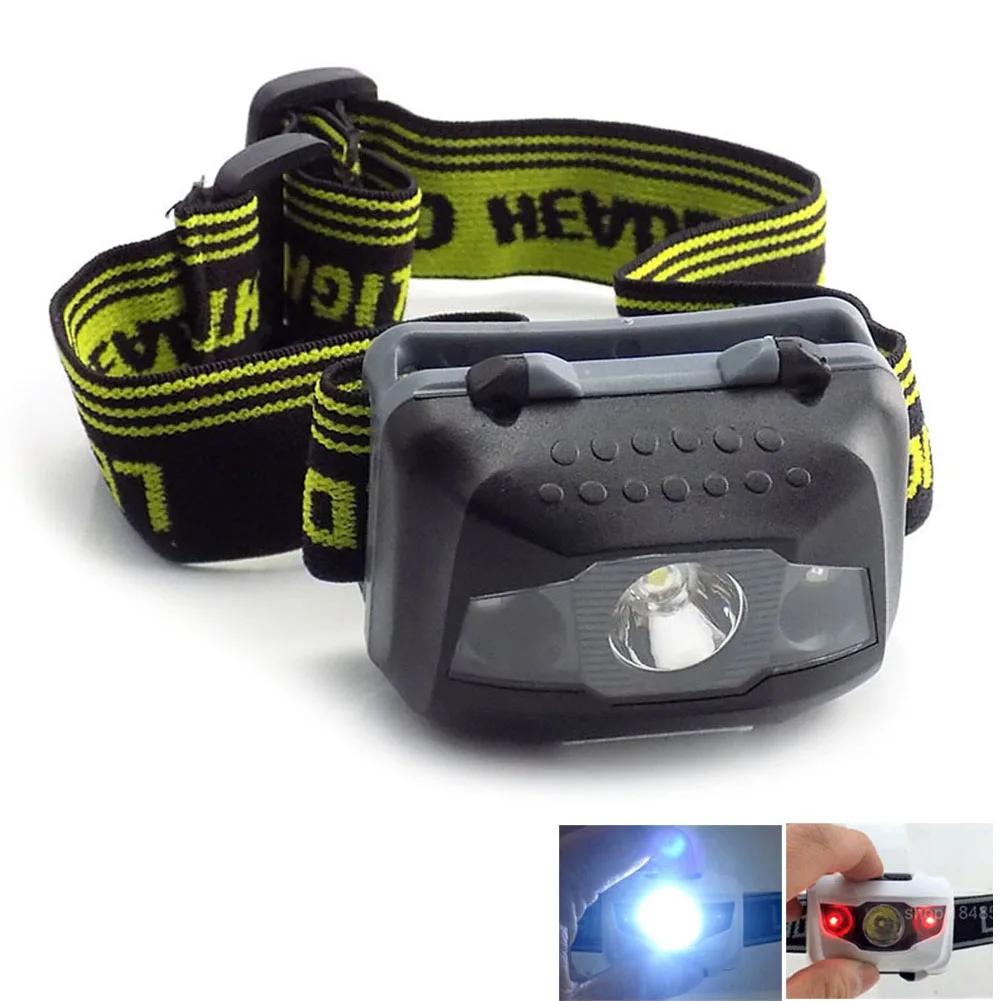 4 Modes Mini Head Lamp Headlamp Headlight Bright Head Light 3 Leds Frontal Lampe Torch Camping fishing Flashlight Aaa Battery