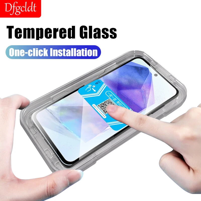 

One-click Installation HD Tempered Glass For Samsung Galaxy A55 A35 A25 A15 A05 A05S A54 A34 A24 A14 A04 A04S Screen Protectors