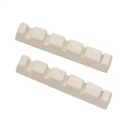 Tooyful Durable 2pcs Plastic Bass Replacement Slotted Nut White for 5 String Electric Bass Accessory