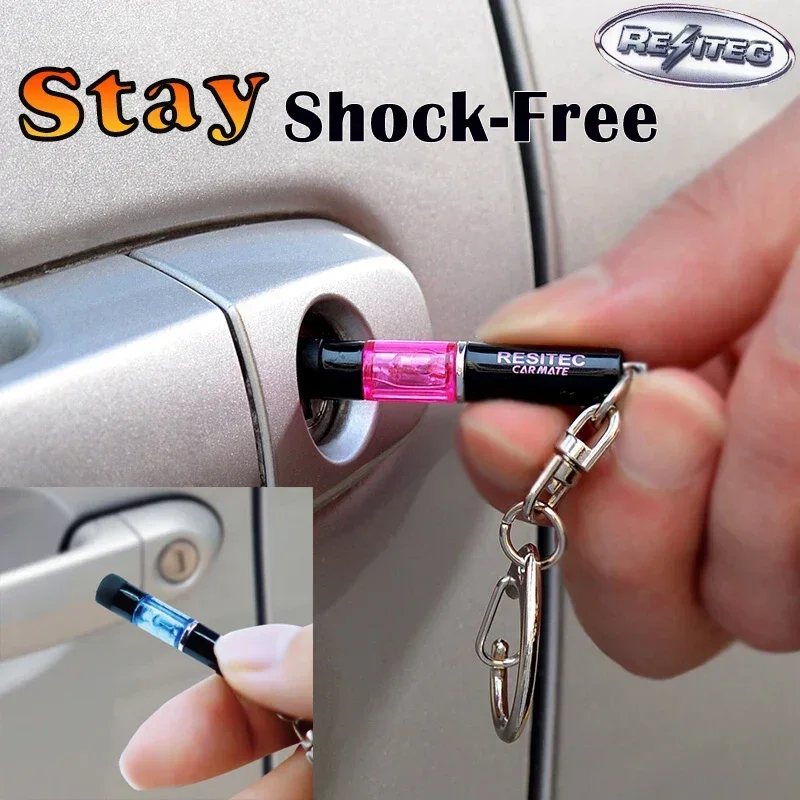 Car Mini Anti Eliminate Static Electricity Auto Key Ring Folding Chain Keyring Ornament Gadgets Keychain Lanyard for Keys Winter