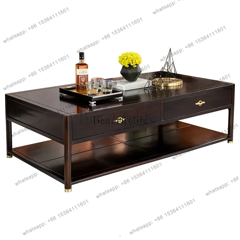 

pg45Simple new Chinese ebony long coffee table corner table modern Chinese light luxury solid wood