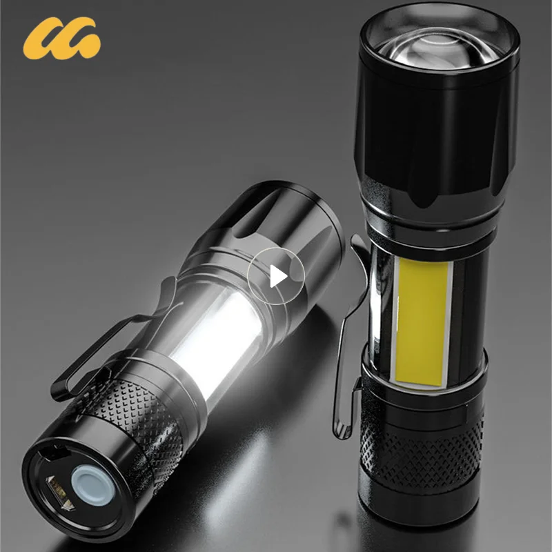 Zoom Focus Mini Led Flashlight Built In Battery XP-G Q5 Torch Lamp Lantern Work Light Rechargeable Mini Flashlight Camping Light