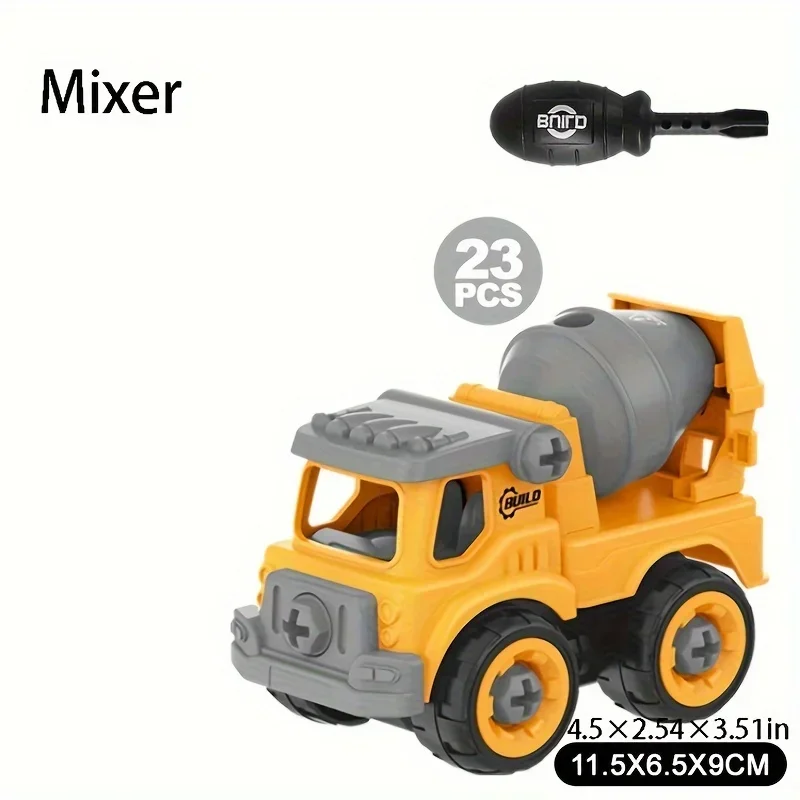 1pc Construction Truck Toy Cars,Mixer Outdoor Beach Engineering Car Model Toys, Children\'s Day Gift for Children