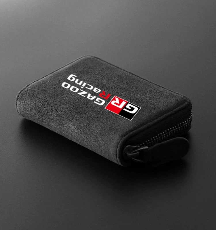 Multi-slot Zipper Card Bag Driver's License ID Card Bank Card Coin Wallet  For Toyota GR Sport Gazoo Racing RAV4 Car Accessories