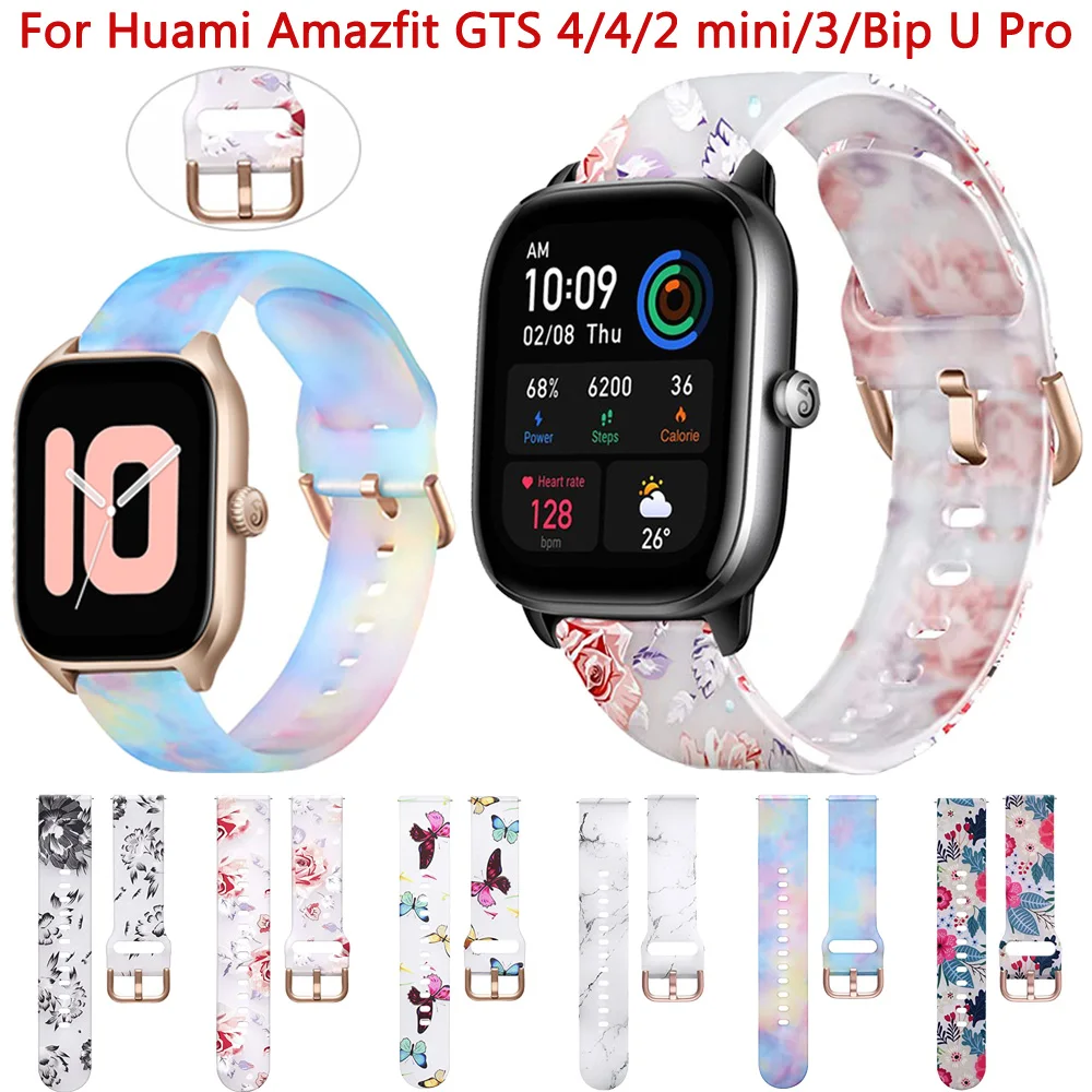 20mm Silicone Strap Band For Xiaomi Huami Amazfit GTS 4 2 Mini 3 2e Watchband Amazfit Bip U 3 pro GTR 42mm Wrist Bracelet Correa