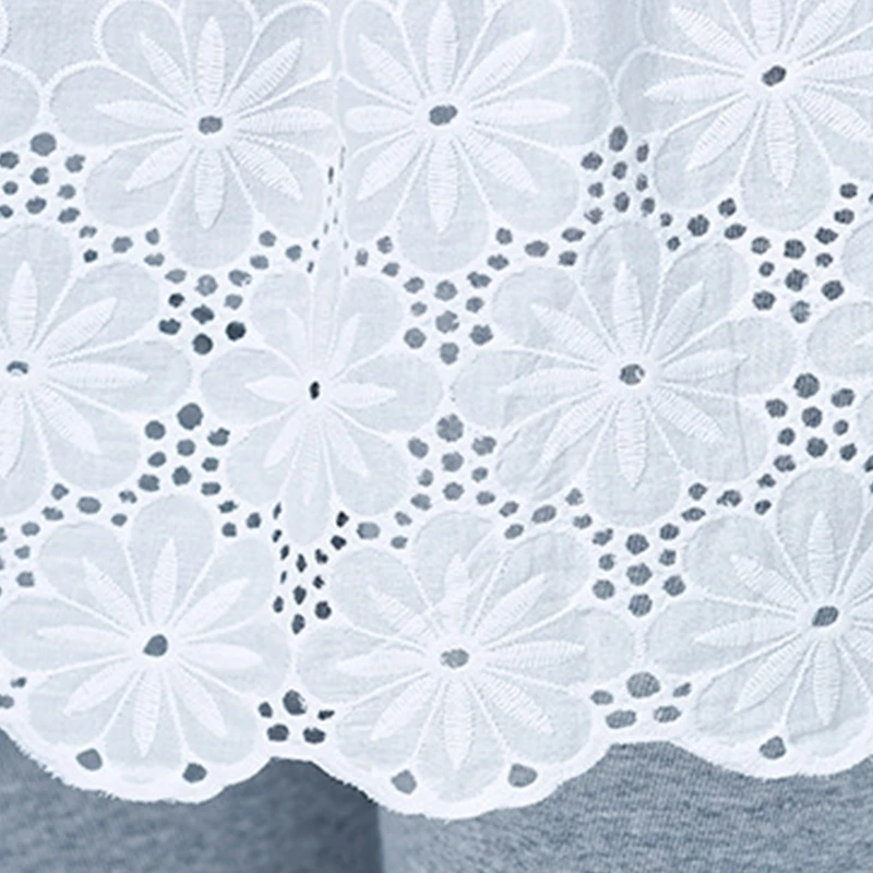 Feminino irt ext oco bordado para camisola camisola faionable outono temporada senhoras saia acessório