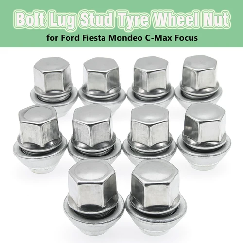 Tuercas de pernos de rueda de coche M12x1, 5 y 19MM, SFN-12150033 para Ford Fiesta Mondeo c-max Focus, perno de acero de aleación, tuerca de neumático 10/20 piezas