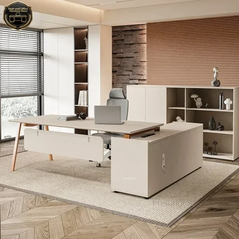 Designer Boss Desk Modern  MDF Study Big Desks Office Luxury Computer Desk High-end American Manager Executive Table r