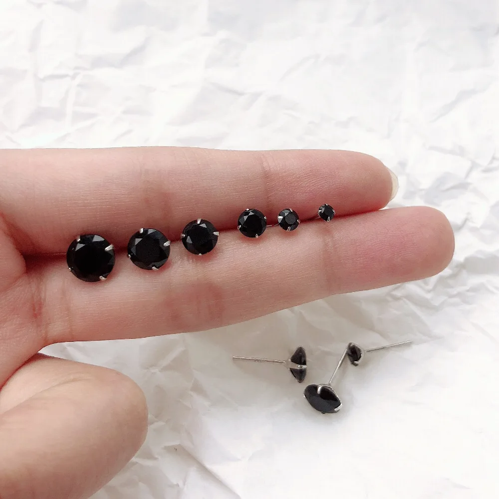 925 prata esterlina jóias moda feminina bonito minúsculo cristal claro cz brincos presente para meninas senhora