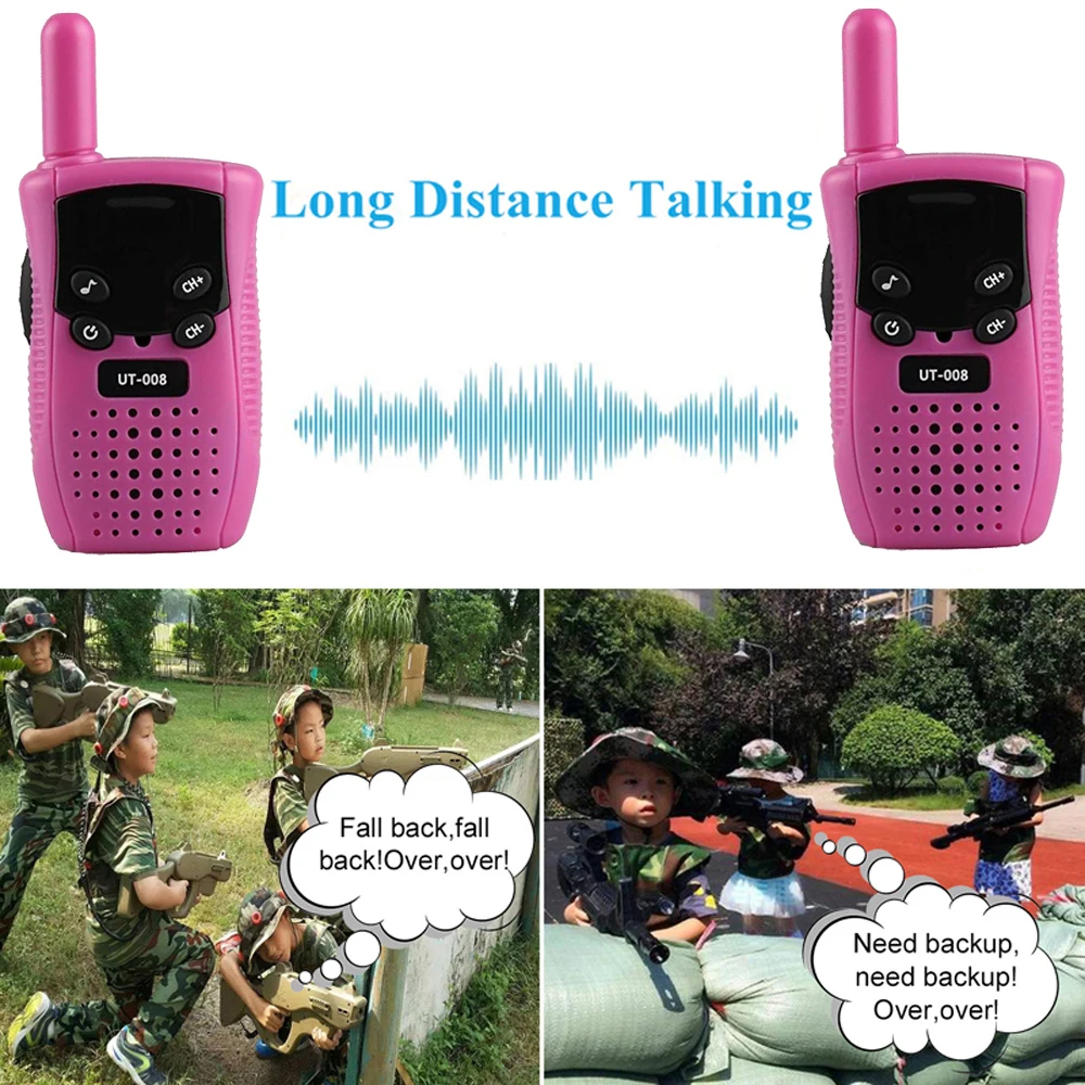 2PCS Mini Kids Walkie Talkie Handheld Transceiver Long Range Receiver Two Way Radio Walkie-Talkie Radio Comunicador Toys