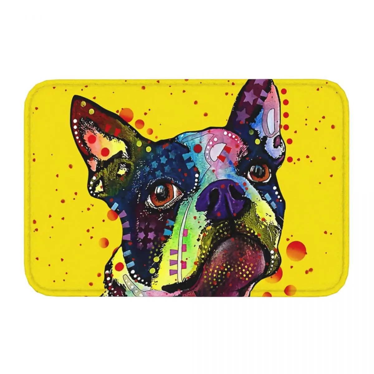 Little Pitbull Non-slip Doormat Carpet Living Room Bedroom Mat Prayer Flannel Decorative