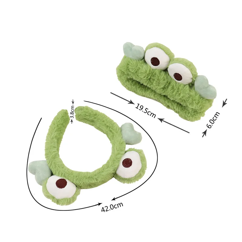 AISHG Big Eyes Frog Hair Band for Women Wide-brimmed Elastic Hairbands Cute Animal Girls Headband Hair Accessories