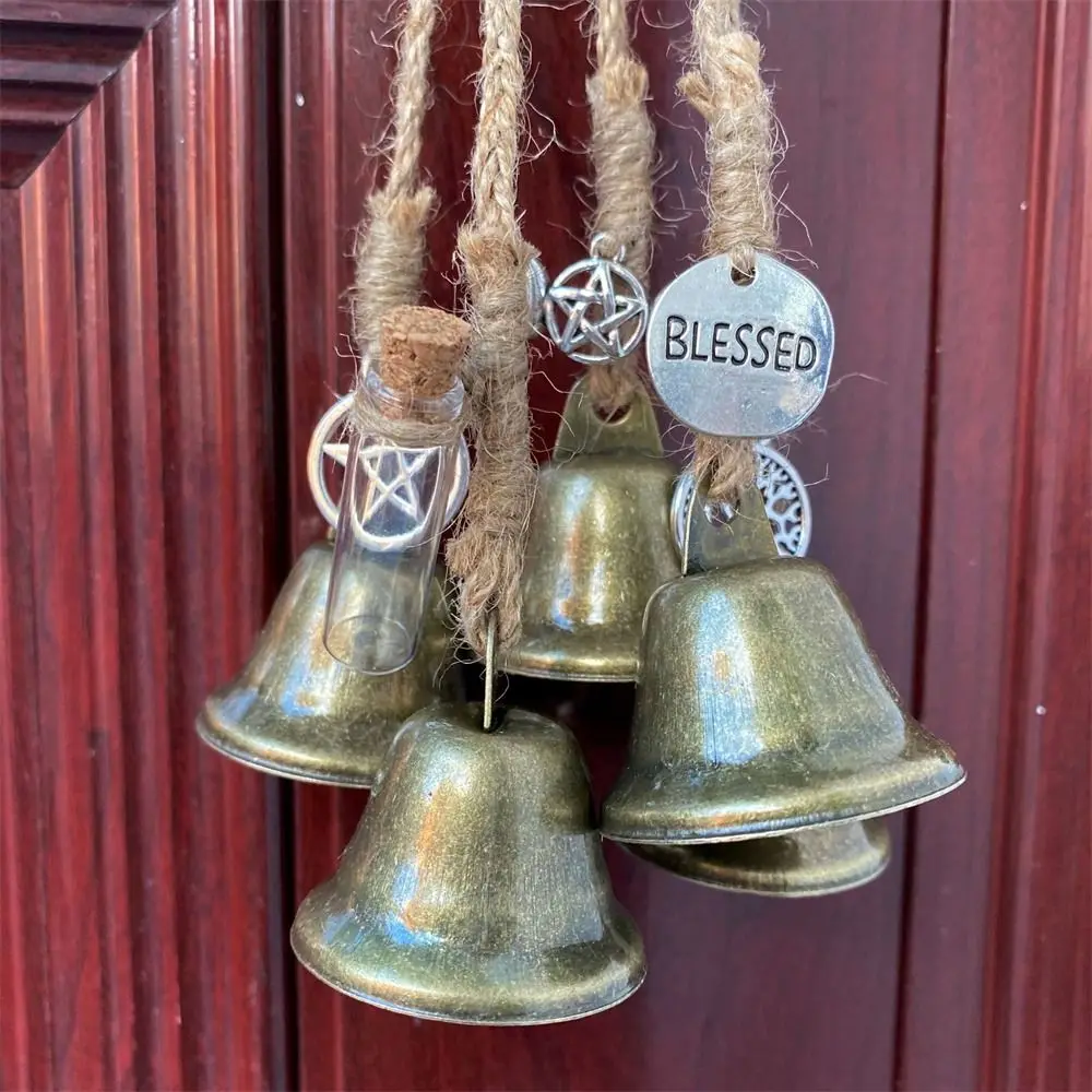 Witch Bells Protection For Door Knob Hanger Wind Chimes Witchy Things Clear Negative Energy Witchcraft Wicca Supplies Home Decor 