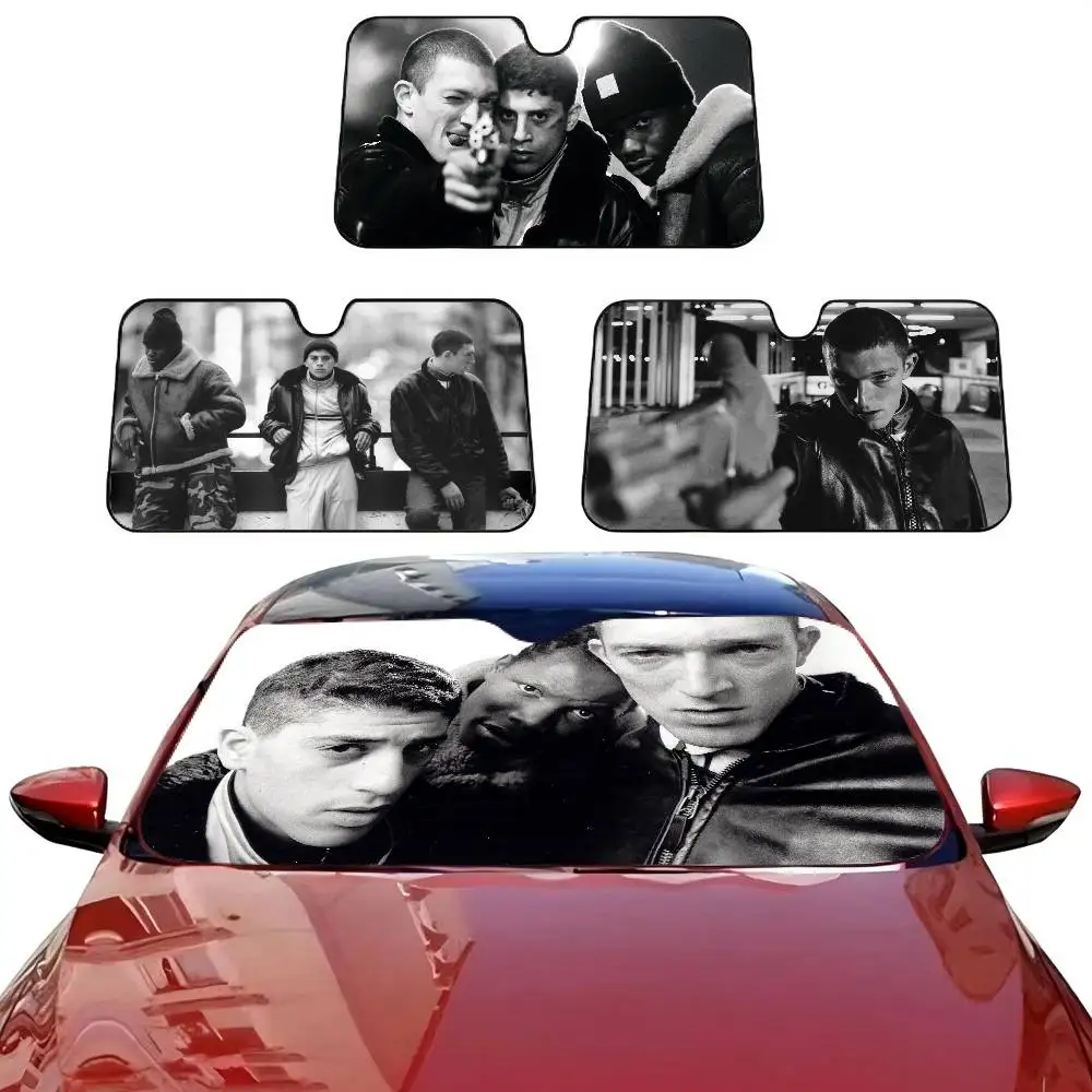 Vintage Movie La H-Haine Windshield Sun Shade for Sedans,51.2