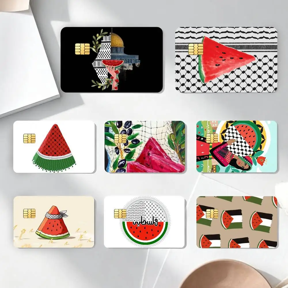 

Watermelon PalestineS-F-FlagjpgS Sticker Decoration Creative Bank Card Bus Metro Waterproof Sticker