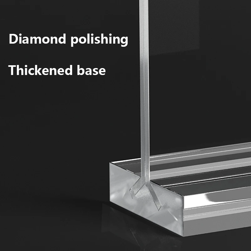 A4/A5/A6 Table Top Acrylic Sign Holder Double Sided Menu Paper Display Stand With Base Creative Picture Card Frame Restaurant