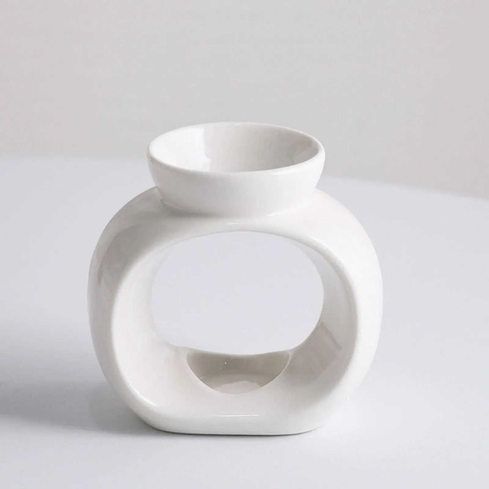 مبخرة الزيوت العطرية المزخرفة، مبخرة عطرية من البورسلين الأكثر دفئًا لحديقة غرفة المعيشة، الشرفة، مكتب سطح المكتب #2