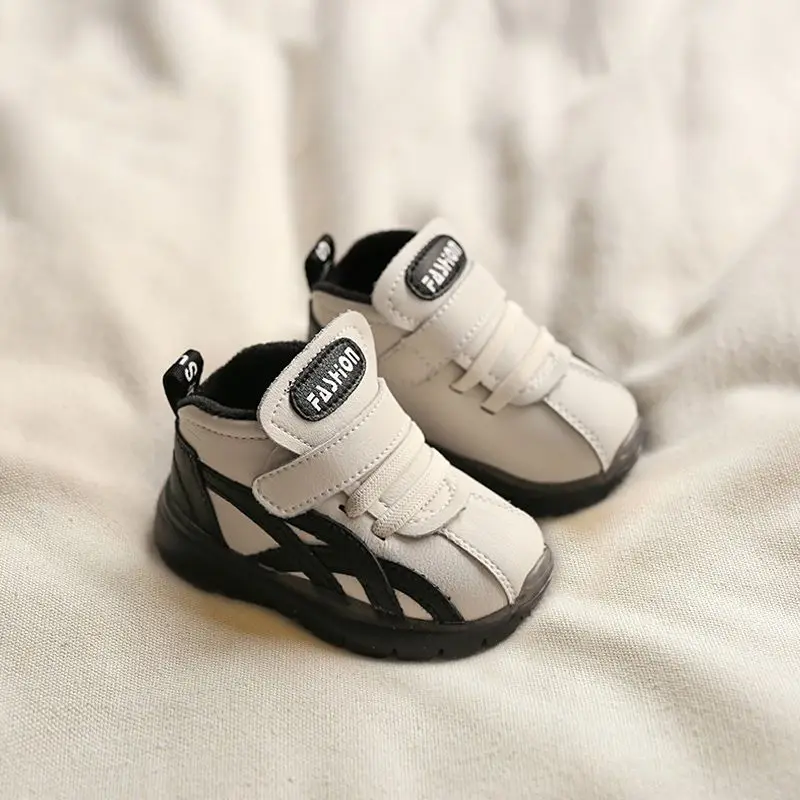 Winter 2026 New Baby Toddler Shoes for 1-2 Years Old Boy Girl Fleece Lined Warm First Walkers with Soft Sole Non Slip