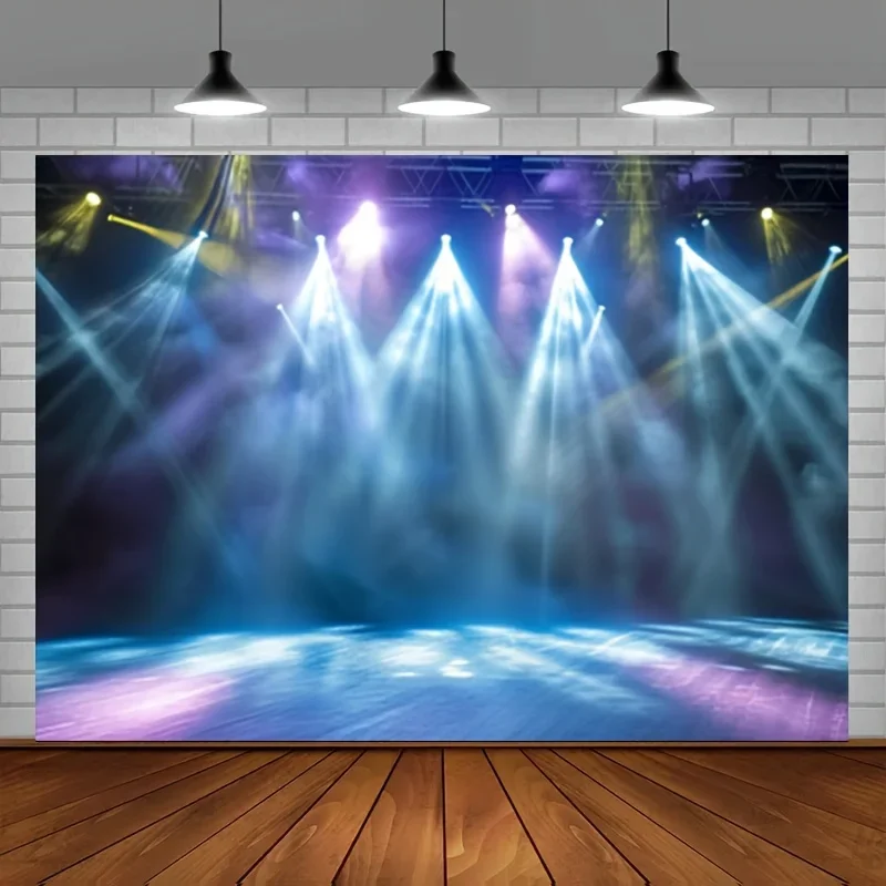 Vibrant Stage Spotlight Tapestry Retro Curtains Concert Lights Wall Decor Aesthetic Backdrop for Live Streaming Celebrity Theme