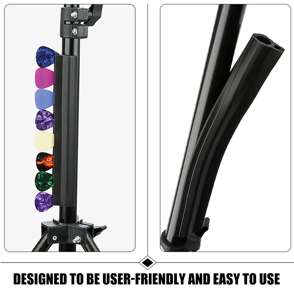 

Guitar Plectrum Holder Pick Stand Electric & Bass Holders Wall-mounted Microphone Plastic