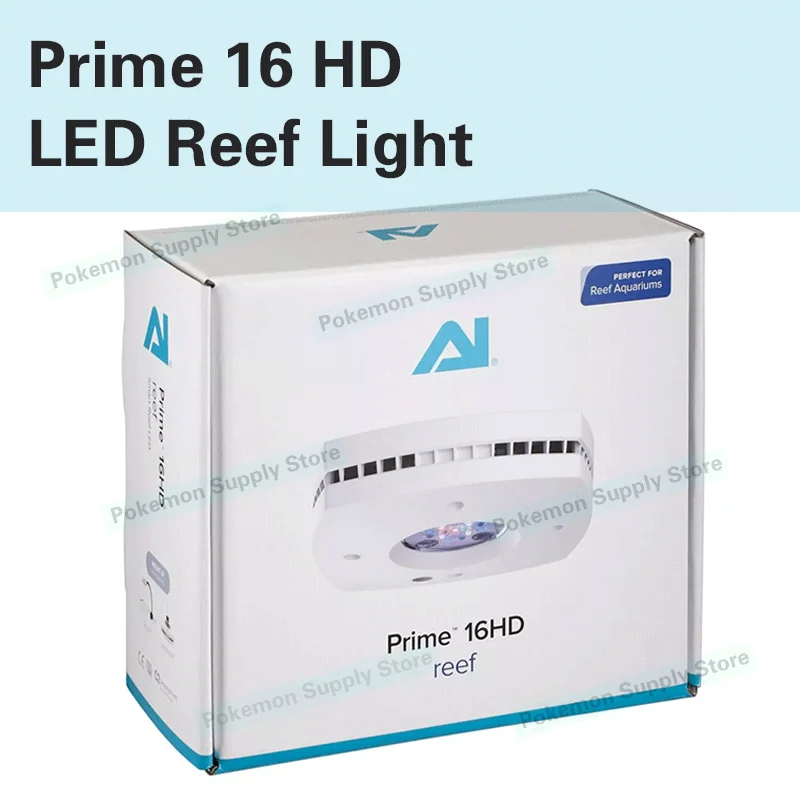 AI Prime 16 HD LED Reef Light 16HD Sol Light Aquarium Fish Tank Original Bracket, Black Body White Body  Illumination