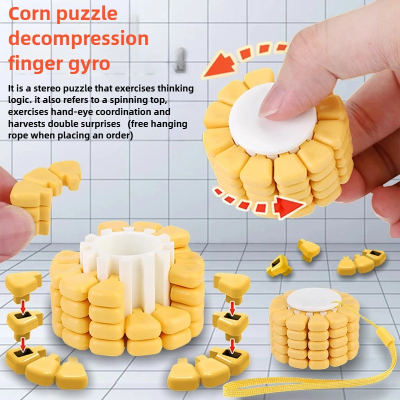 

Intelligent Corn Puzzle 3D Fidget Spinner Tetris Puzzle Jigsaw Puzzle Magic Cube Stress Relief Kids Toys Educational Gifts