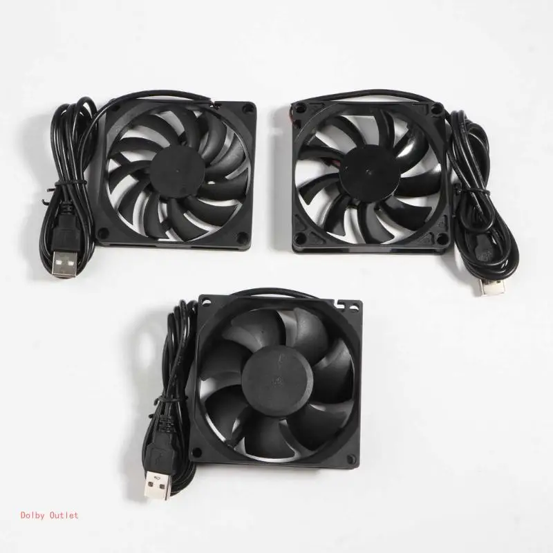 80mm USB Brushless Cooling Fan 5V Mini Quiet Computer Fan 8010 8015 8025