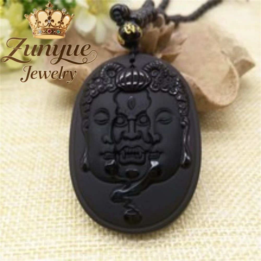 

Obsidian Buddha Pendant Buddha Head Pendant, Men's And Women's Protective Necklace Fashion Jewelry Exquisite Elegant Popular