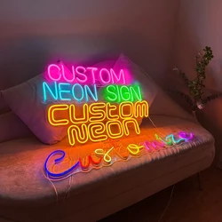 Custom Neon Sign Personalised Can Custom Led Word Text Indoor Outdoor Decor For Wedding Business Logo Bar Name Japanese Anime