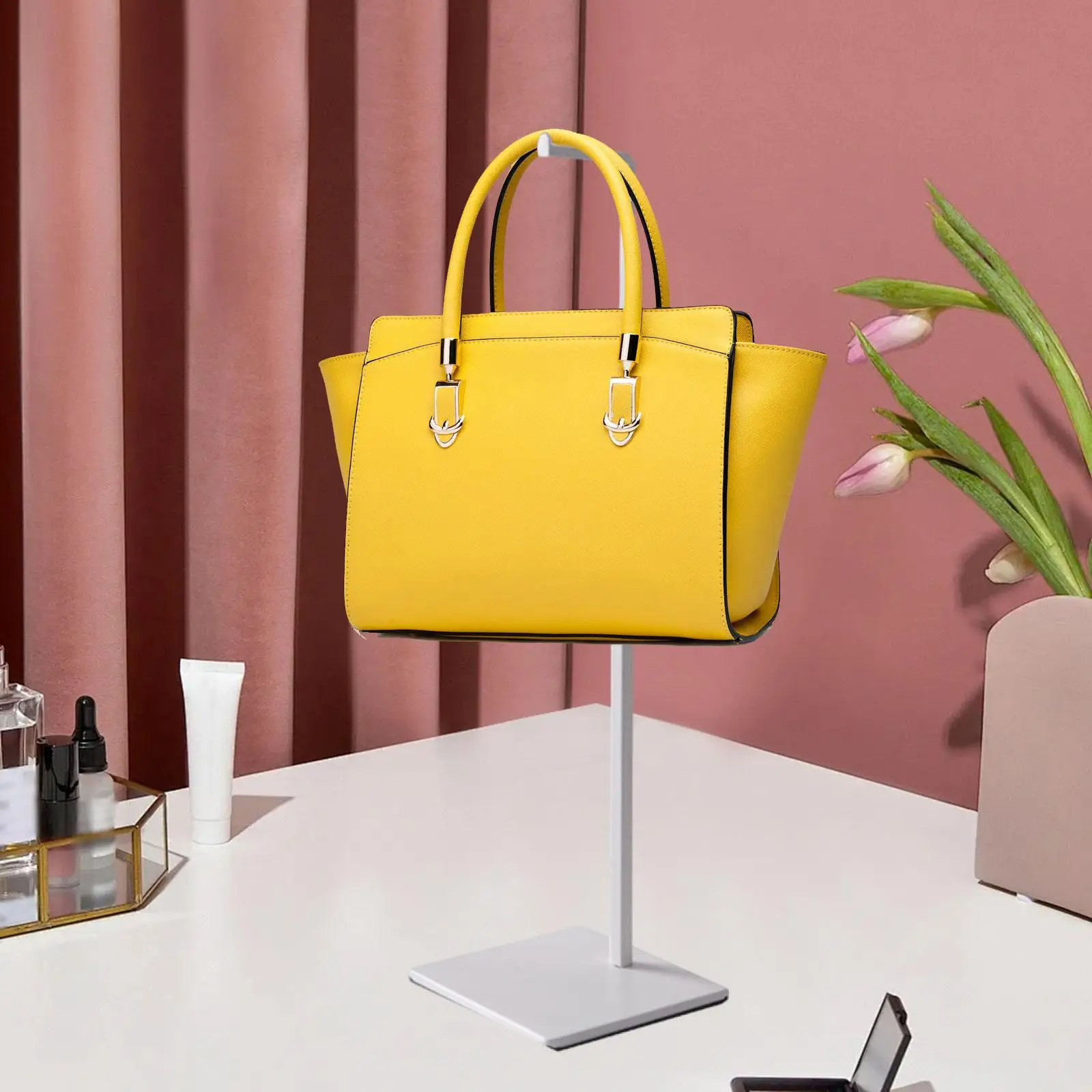 

Handbag Display Stand Bracket Versatile Stable Organizer Adjustable Handbag Display Rack for Personal Shop Retail Store Counters