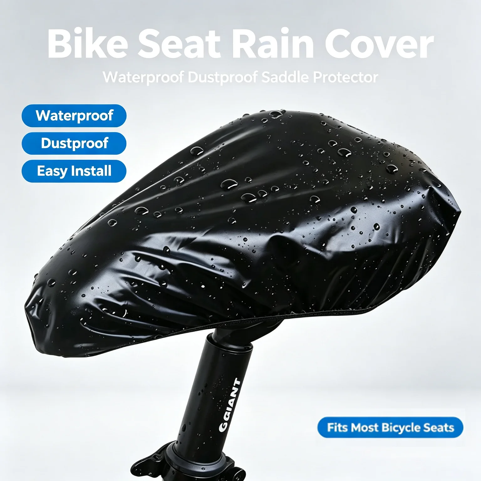 1Pc Waterproof Bike Seat Cover Outdoor Cycling Saddle Cushion Protector Dust & Rain Guard for Bicycles