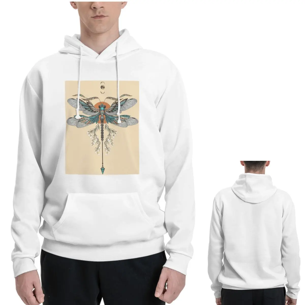 Dragon Fly Tattoo Zipped Hoodies Men Women Casual Pullover Sweatshirts Fashion Long Sleeve Streetwear Autumn Winter