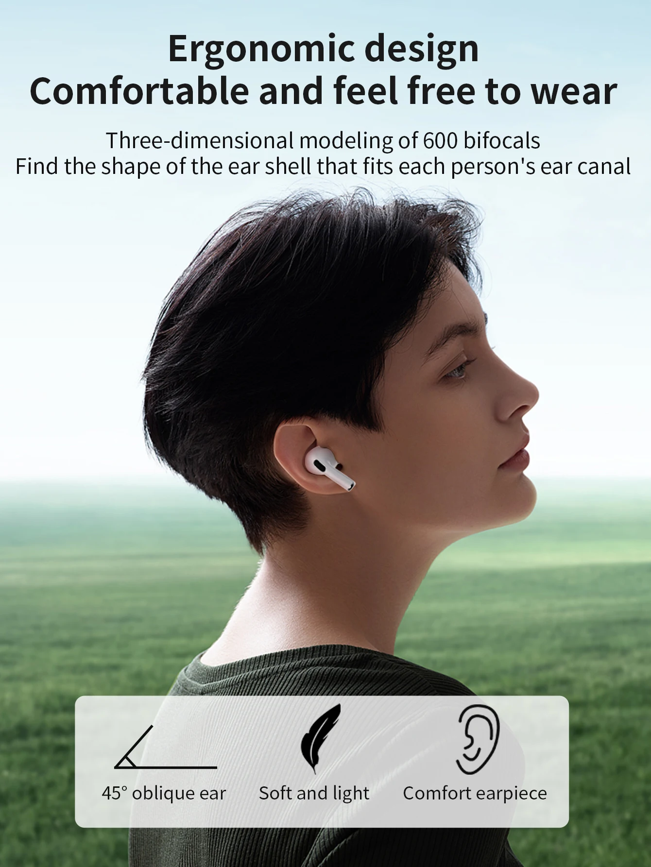 سماعات اير برو اللاسلكية TWS بلوتوث 5.3 شاشة ديجيتال HD HiFi ستيريو مع علبة شحن ميكروفون لجميع الهواتف الذكية #3